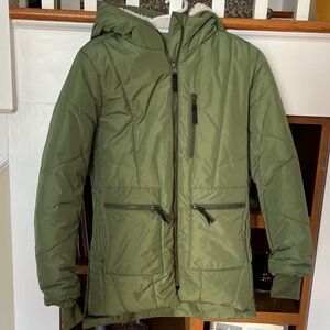 O'Neill Green Hooded Puffer Jacket